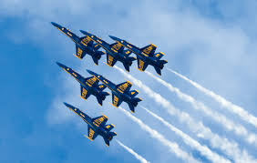 Blue Angels in formation.